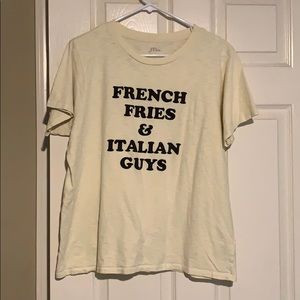 JCREW GRAPHIC TEE // French Fries and Italian Guys